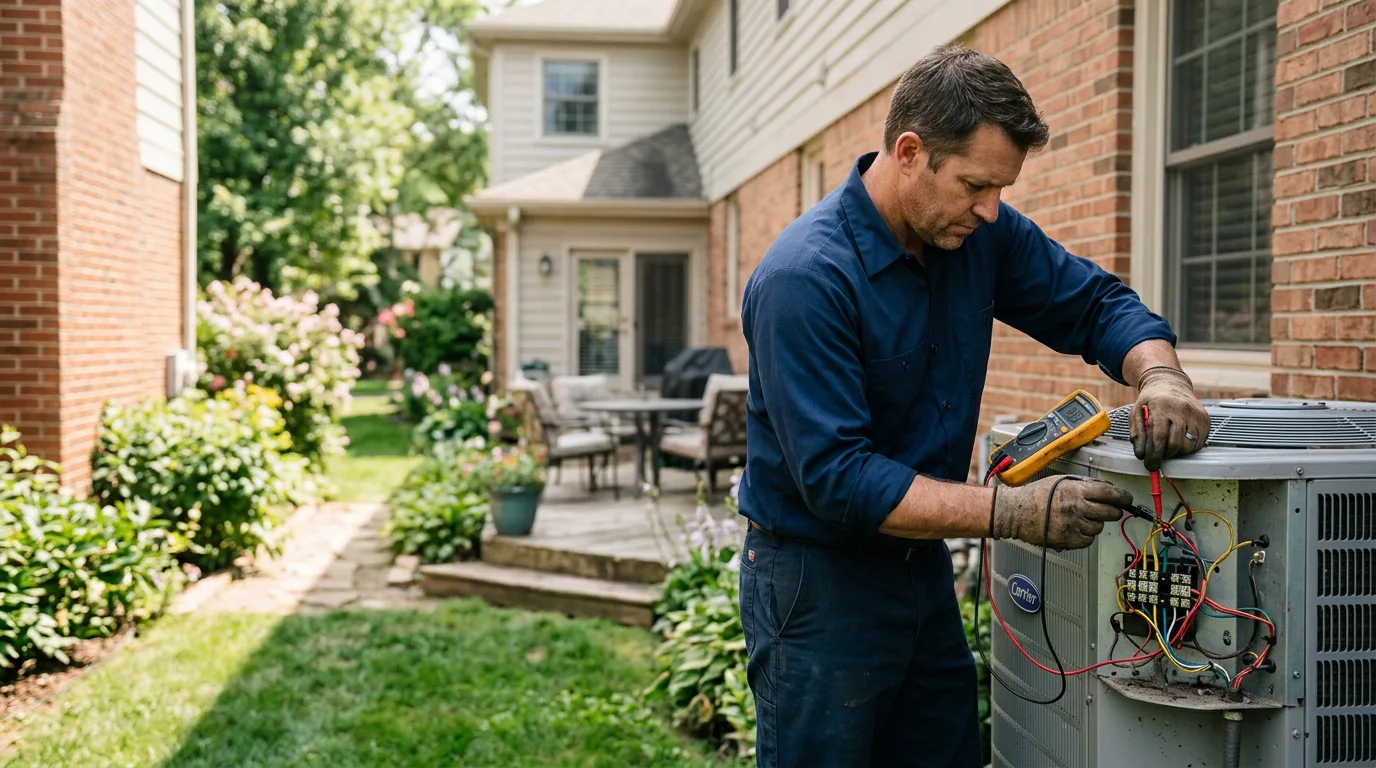 HVAC technician working near Woodland, MS